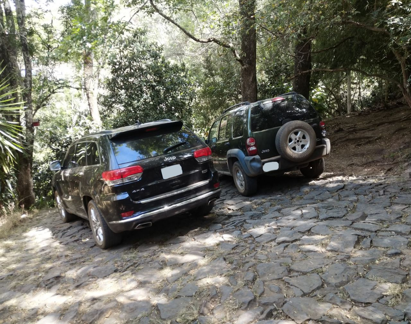 ANOTHER JEEP, though the one to the right has actually seen trails. Also the people I’m staying with also have a CJ jeep, but it’s being serviced.